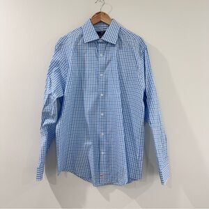 Vineyard Vines Classic fit Burgee button down shirt blue white check large